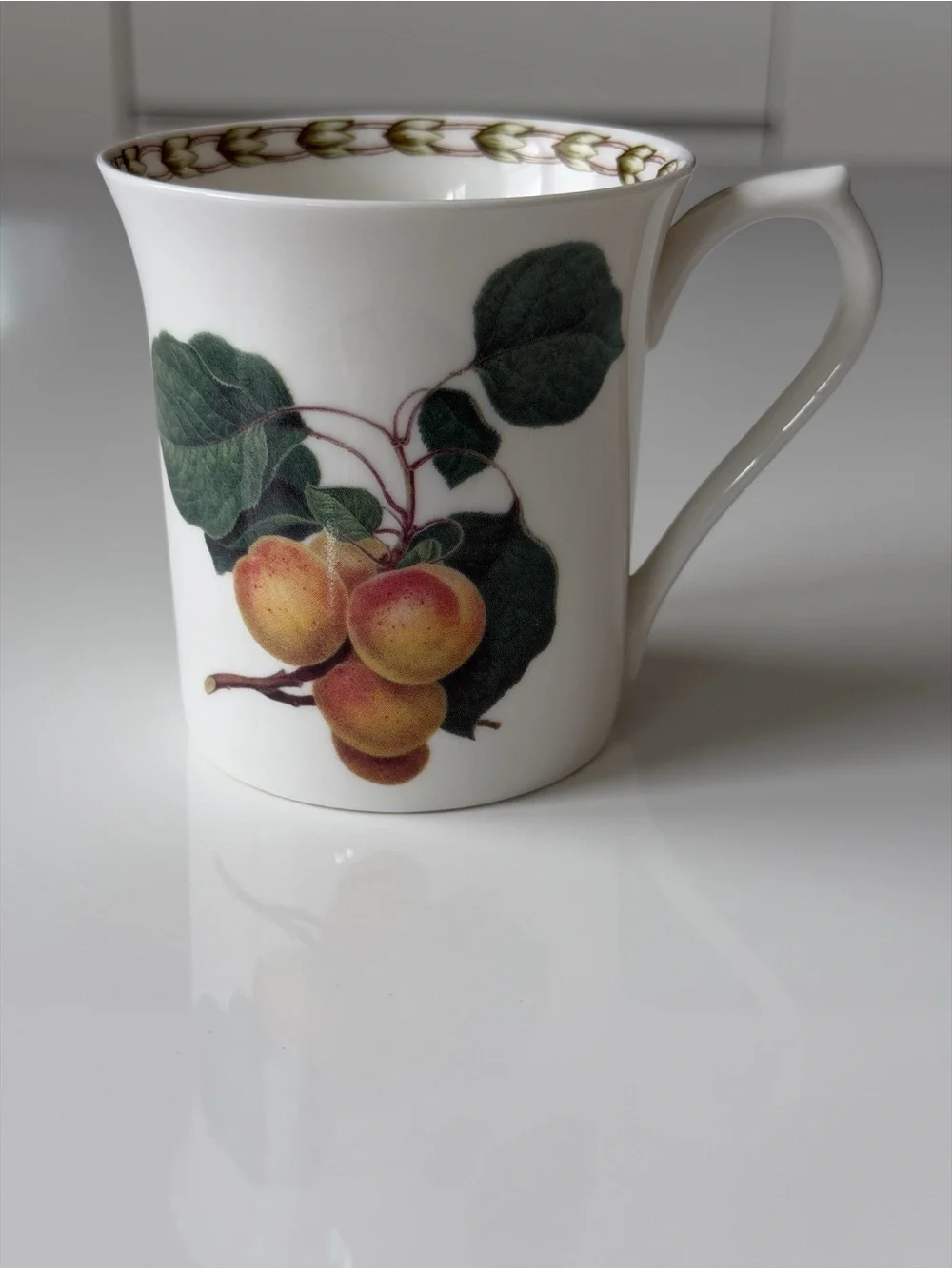 Queen’s Hooker’s Fruit Apple & Peach Fine Bone China Coffee Mugs - Set Of 2
